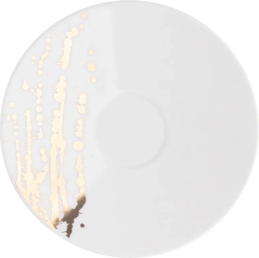 Splendor underkop 16 cm hvid med gulddekor