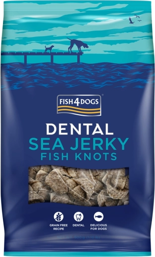 Fish4Dogs dental dog treats from sea fish – knots 500 g