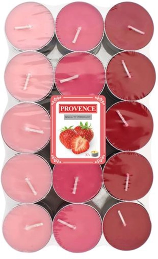 PROVENCE strawberry tealights, 30 pcs