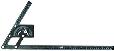 Kątomierz łukowy 0–180° 230 × 500 mm