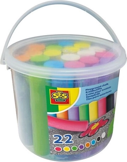 SES Sidewalk Chalk in a Bucket (22 pcs)