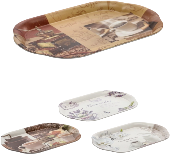 Oválný plastový servírovací tác 35,5 × 24,5 cm