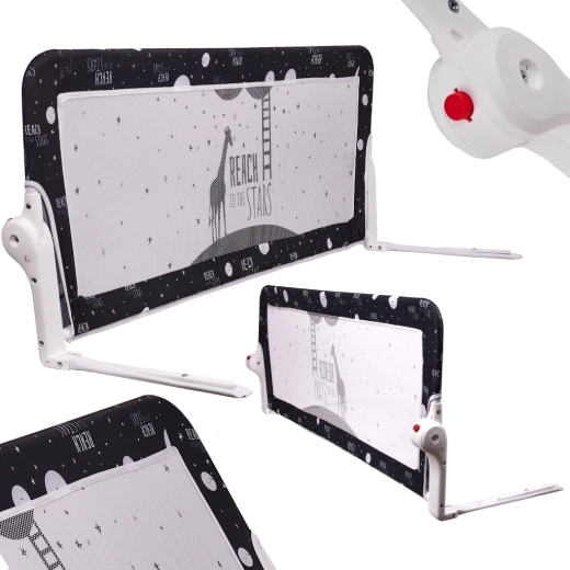 Összecsukható biztonsági leesésgátló ágyra 150 cm – fekete