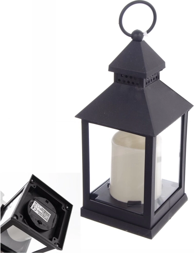 Decorative LED Lantern UH Black 23 cm