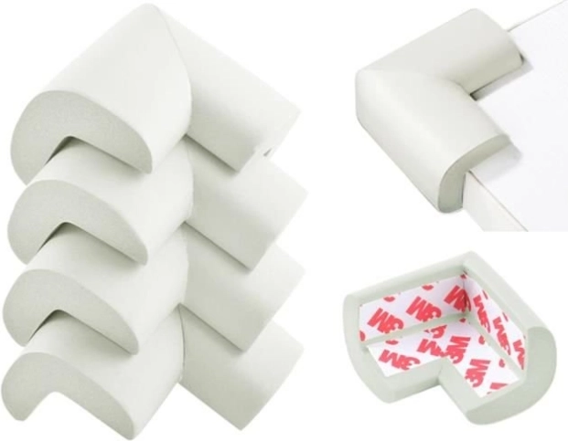 Protections d’angle en mousse – 4 pièces – Blanc