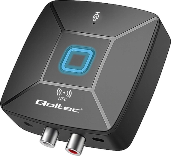 Draadloze Bluetooth 6.0 audiozender- en ontvanger met NFC, RCA en 3,5 mm jack, met microfoon