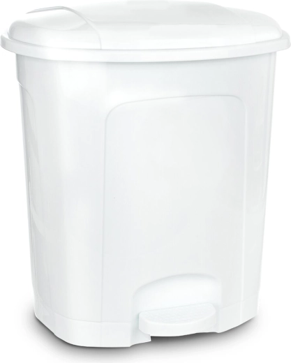 Poubelle à pédale 30 l blanche