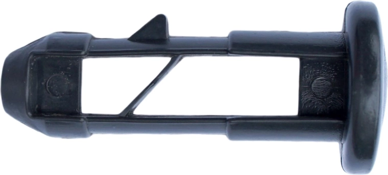 Locking pin for plastic bin lid