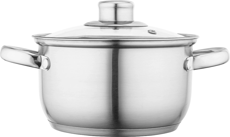 Fabio Edelstahlkochtopf mit Deckel 16 cm, 1,9 l