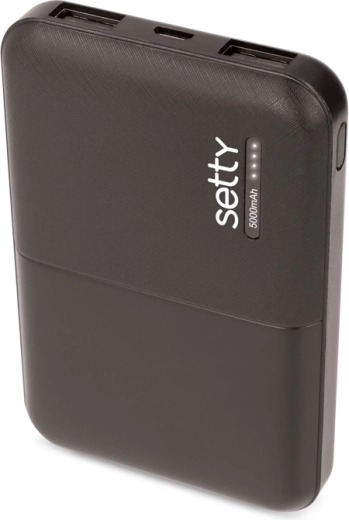 Setty powerbank 5000 mAh noire