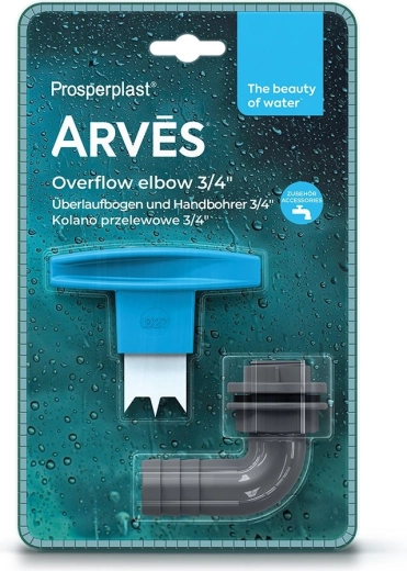 Coude de trop-plein 3/4" pour tonneau d’eau de pluie avec foret manuel 27 mm