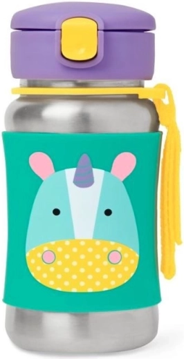 Skip Hop Zoo stainless steel bottle with straw Narwhal 350 ml