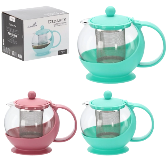 Heat-resistant teapot with infuser 750 ml