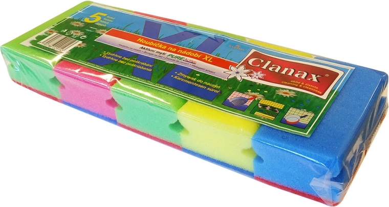 Shaped Dish Sponge XXL 12 × 7 × 4.5 cm, 5 pcs