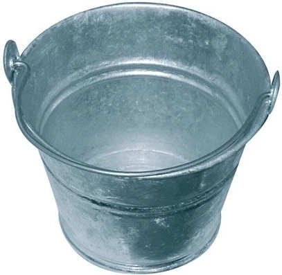 Mini bucket 1 l made of galvanized steel