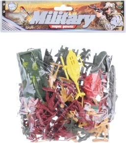 Soldats en sachet – ensemble de figurines avec tank, hélicoptère et accessoires