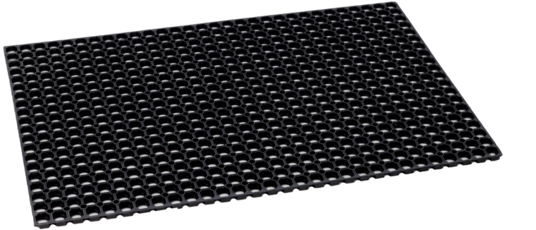 Zerbino d’ingresso in gomma traforata 80 × 120 cm, nero