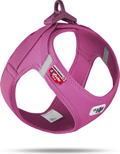 Curli oprsnica za pse Air-Mesh s kopčom, fuksija, veličina L (8–13 kg)