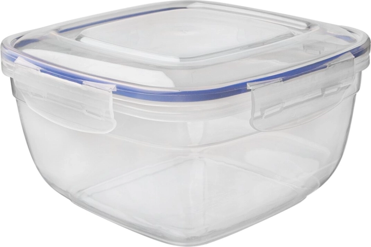 Boîte en plastique carrée Prim avec couvercle étanche 0,5 l