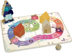 Vilac game Three Little Pigs – cooperative wooden board game for children
