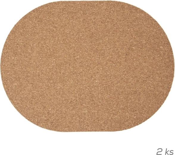 Set de sets de table en liège, 2 pièces, 43,5 × 29 cm