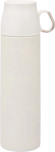 Altom Design termos con tappo a forma di tazza 500 ml bianco con dettagli dorati