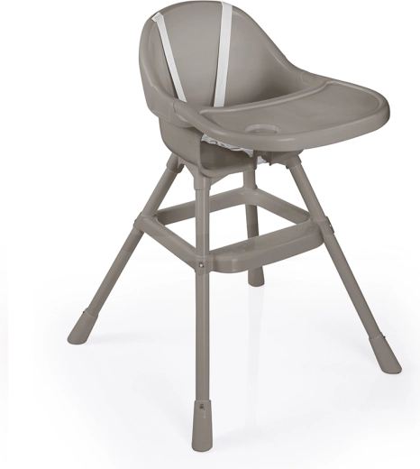 Children’s high chair with tray, gray