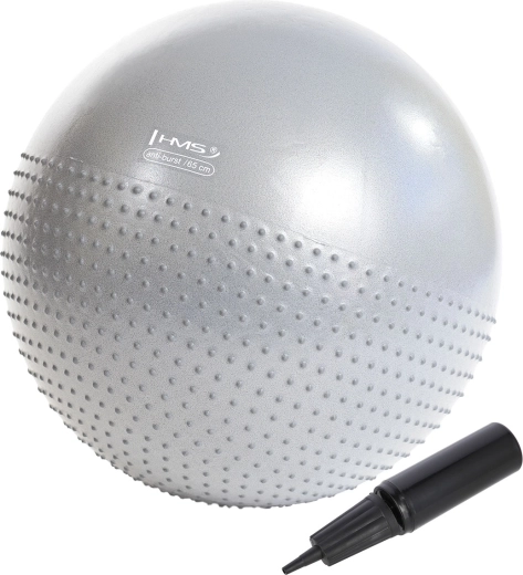Massage Gym Ball 65 cm Light Grey HMS