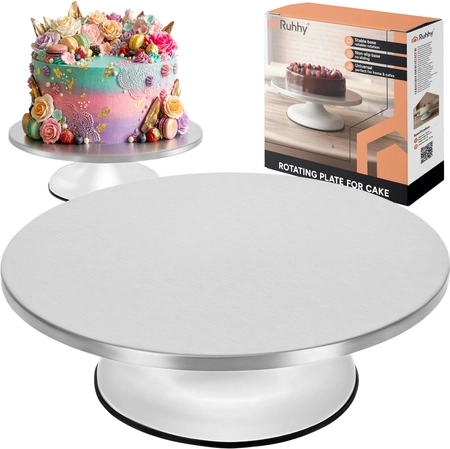 Ruhhy rotating stainless steel cake stand 30 cm