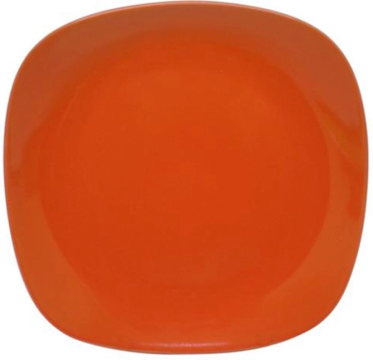 Square dessert plate 19.5 cm orange