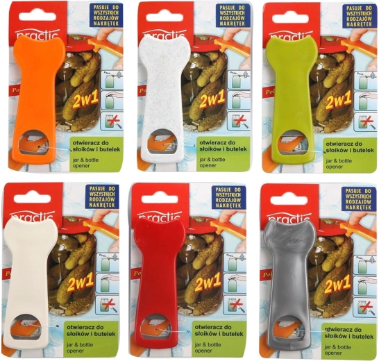 Apribarattoli per barattoli da conserve twist e bottiglie 2 in 1