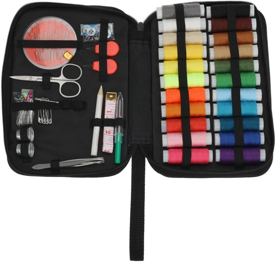 Draagbare naaikit in etui 47 stuks