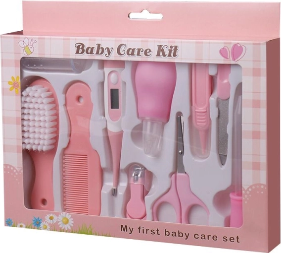 Set per la cura del bambino e del neonato 10 pezzi - rosa