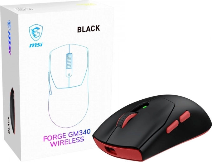 Mouse da gaming wireless MSI Forge GM340W nera