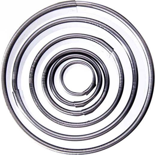 Zestaw wykrawaczy do ciastek ze stali nierdzewnej – koła 1,3–5,2 cm, 5 szt.