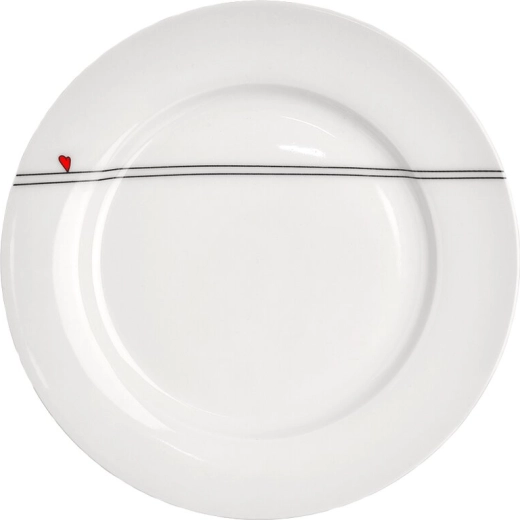 Assiette à dessert avec motif de petits cœurs 19 cm