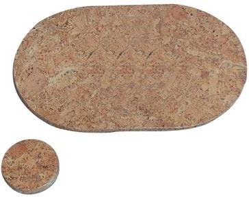 Cork round placemats 10 cm, smooth (6 pcs)