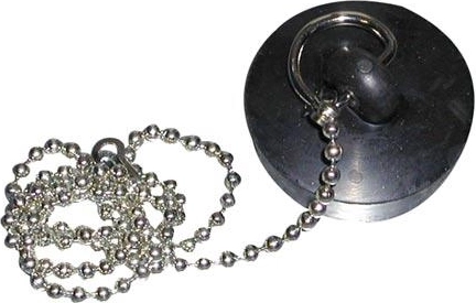 Kolorowy korek do wanny z łańcuszkiem 46 mm