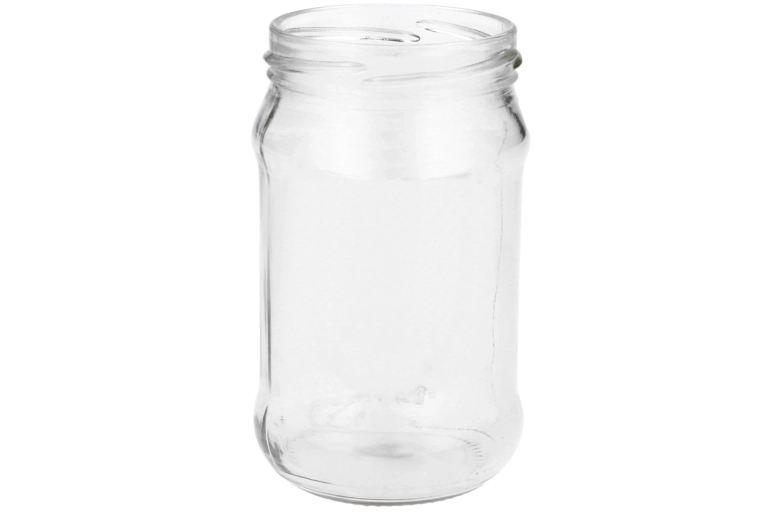 Contenitore in vetro 320 ml con collo 66 mm e quattro chiusure a scatto