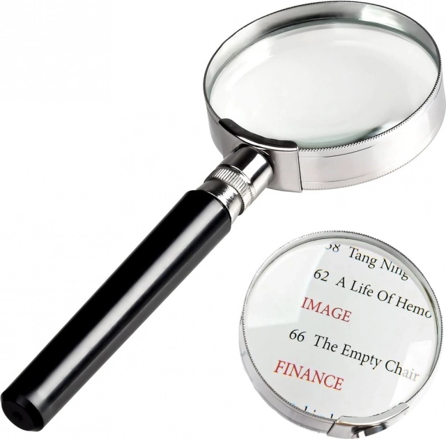 Klasična metalna lupa 75 mm