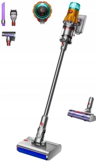 Dyson V12s Detect Slim Submarine aspirapolvere senza fili a bastone giallo/nichel