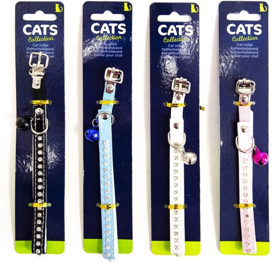 Collier pour chat avec clochette 24 cm (assortiment de couleurs)