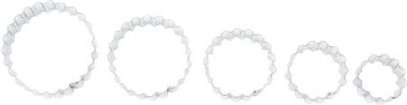 Set di tagliabiscotti ondulati – cerchi, 5 pz