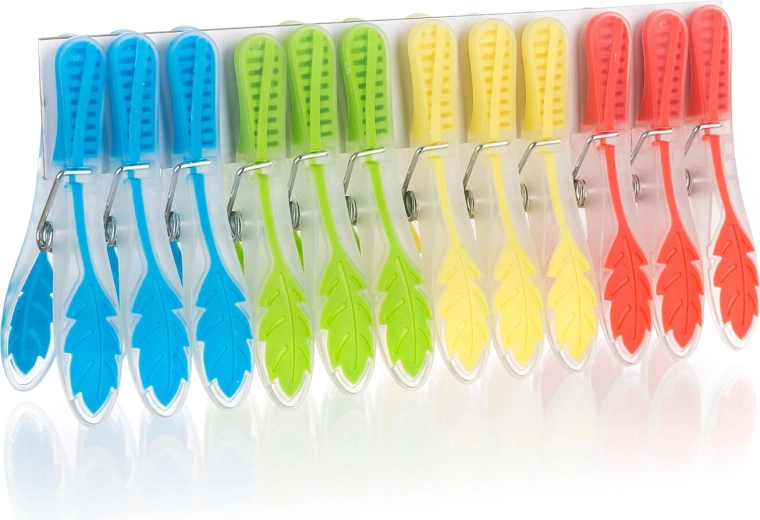 Exclusive Plastic Clothespins, mixed colors, 12 pcs