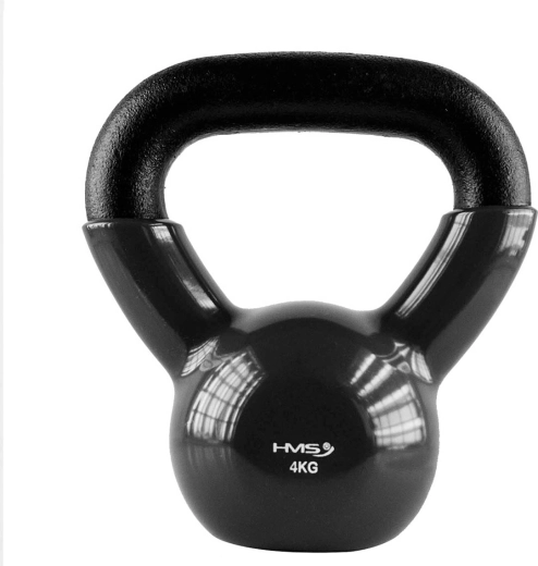 HMS Kettlebell 4 kg with vinyl coating, black