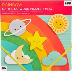Petit Collage Sturdy Wooden Rainbow Puzzle