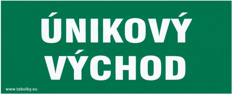 Etichetta autoadesiva Uscita di emergenza 210 × 87 mm