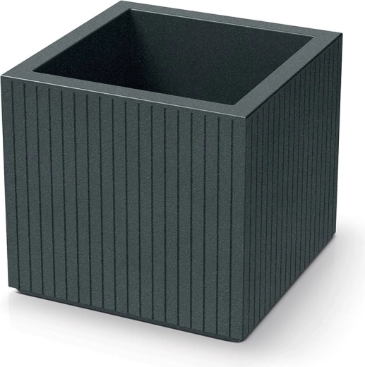 Pot de fleurs Coro Square 40 × 40 cm graphite