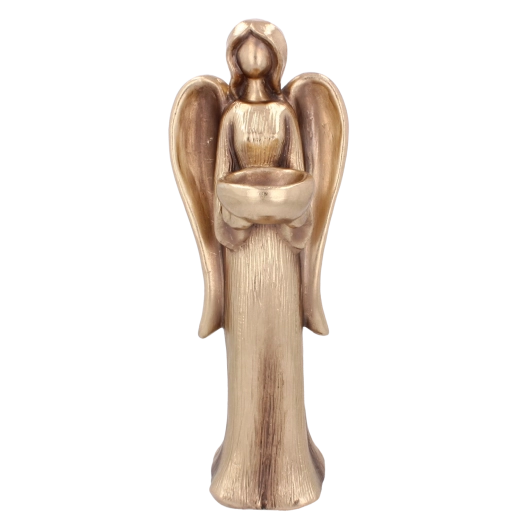 Gold standing angel statue 42.5 cm – elegant interior decoration