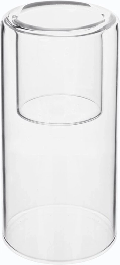Klar glasstage til fyrfadslys 12 cm